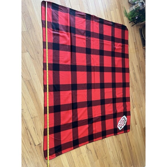 RARE VHTF Hey Dude Promotional Red Black Fleece Blanket 60”x48" - Picture 2 of 4
